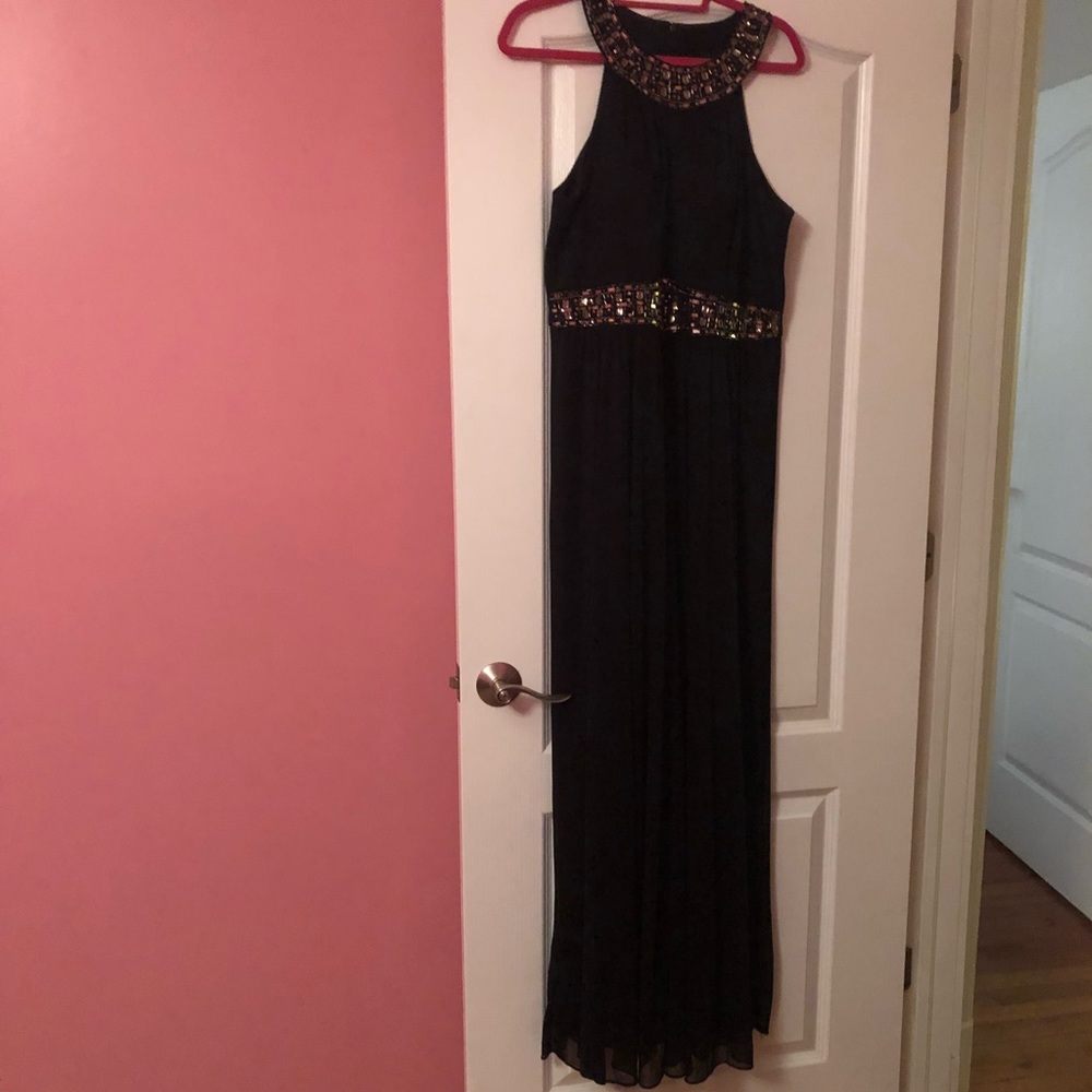 Black Gown with gems Size 16